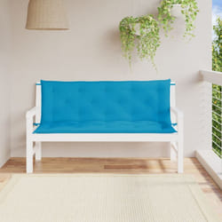 Cuscini per Panca 2 pz Azzurri 150x50x7 cm in Tessuto Oxford Vidaxl 52528