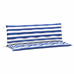 Cuscini Panca Giardino 2pz Righe Bianche Blu 150x50x7cm Tessutocod mxl 70279 - Vista aggiuntiva 2