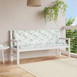 Cuscini Panca Giardino 2 pz Motivo a Foglie 150x50x7 cm Tessutocod mxl 118248