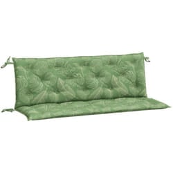 Cuscini Panca Giardino 2 pz Motivo a Foglie 150x50x7 cm Tessuto Vidaxl