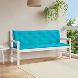 Cuscini per Panca da Giardino 2 pz, Comodo cuscino per sgabello Turchese 150x50x7 cm Tessuto Vidaxl 8068
