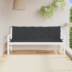 Cuscini Panca da Giardino 2pz Neri 180x50x7cm Tessuto Oxford Vidaxl 70151