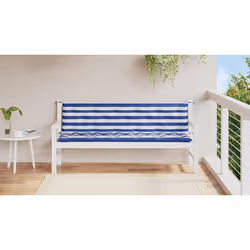 Cuscini per Panca 2 pz Strisce Blu e Bianche in Tessuto Oxfordcod mxl 71645 - Vista aggiuntiva 3