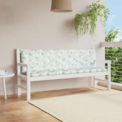 Cuscini per Panca 2 pz, Comodo cuscino per sgabello Motivo a Foglie in Tessuto Oxford Vidaxl 4690