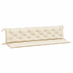 Cuscini Panca Giardino 2pz Bianco Crema 200x50x7 Tessuto Oxfordcod mxl 92107 - Vista aggiuntiva 2