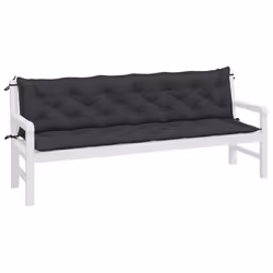 Cuscini per Panca 2 pz Neri 200x50x7 cm in Tessuto Oxfordcod mxl 92109 - Vista aggiuntiva 3