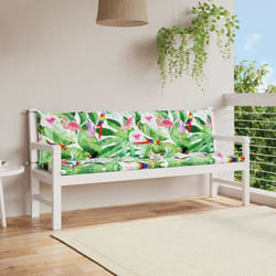 vidaXL Cuscini Panca da Giardino 2pz Multicolore 200x50x7cm in Tessuto