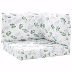 Cuscini per Pallet 3 pz Motivo a Foglie in Tessuto Oxfordcod mxl 115749 - Vista aggiuntiva 2