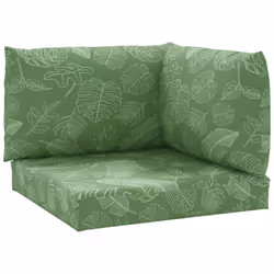 Cuscini per Pallet 3 pz Motivo a Foglie in Tessuto Oxfordcod mxl 70287 - Vista aggiuntiva 2