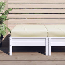 Cuscino per Pallet Crema 60x60x8 cm in Tessuto - Vidaxl