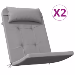 Cuscini per Sedia Adirondack 2 pz Grigio in Tessuto Oxfordcod mxl 70292 - Vista aggiuntiva 2