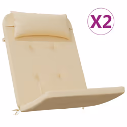 Cuscini per Sedia Adirondack 2 pz Beige in Tessuto Oxfordcod mxl 70308 - Vista aggiuntiva 2