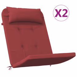 Cuscini per Sedia Adirondack 2 pz Rosso Vino in Tessuto Oxfordcod mxl 94354 - Vista aggiuntiva 2