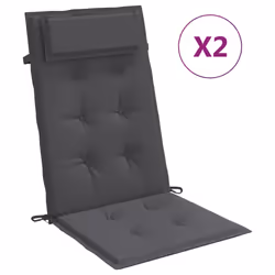 vidaXL Cuscini per Sedia Schienale Alto 2 pz Antracite Tessuto Oxford - Vista aggiuntiva 2