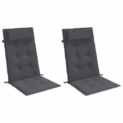 vidaXL Cuscini per Sedia Schienale Alto 2 pz Antracite Tessuto Oxford - Vista aggiuntiva 3