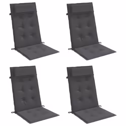 Cuscini per Sedia Schienale Alto 4 pz Antracite Tessuto Oxfordcod mxl 118238 - Vista aggiuntiva 3