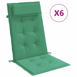 Cuscini per Sedia con Schienale Alto 6 pz Verde Tessuto Oxfordcod mxl 94330 - Vista aggiuntiva 2