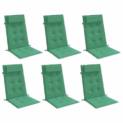 Cuscini per Sedia con Schienale Alto 6 pz Verde Tessuto Oxfordcod mxl 94330 - Vista aggiuntiva 3