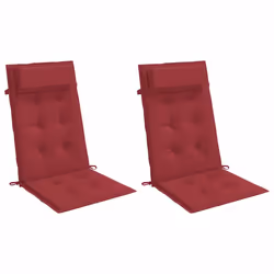 Cuscini Sedia con Schienale Alto 2 pz Rosso Vino Tessuto Oxfordcod mxl 70329 - Vista aggiuntiva 3
