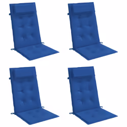 Cuscini Sedia con Schienale Alto 4 pz Blu Reale Tessuto Oxfordcod mxl 118286 - Vista aggiuntiva 3