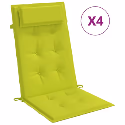 Cuscini Sedia Schienale Alto 4 pz Verde Chiaro Tessuto Oxfordcod mxl 70336 - Vista aggiuntiva 2