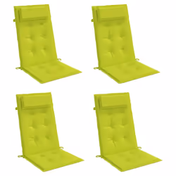 Cuscini Sedia Schienale Alto 4 pz Verde Chiaro Tessuto Oxfordcod mxl 70336 - Vista aggiuntiva 3