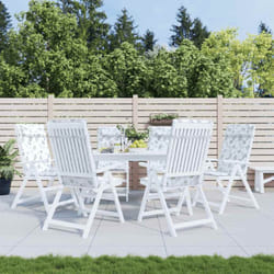 Cuscini Sedia Schienale Alto 6 pz, Comodo cuscino per sgabello Motivo Foglie Tessuto Oxford Vidaxl 8783