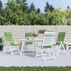 Cuscini Sedia Schienale Alto 4 pz Motivo Foglie Tessuto Oxford Vidaxl 485465