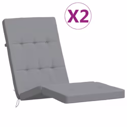 Cuscini per Sedia a Sdraio 2 pz Grigio in Tessuto Oxfordcod mxl 118242 - Vista aggiuntiva 2