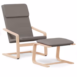 Poltrona Relax con Poggiapiedi Tortora in Tessutocod mxl 125083