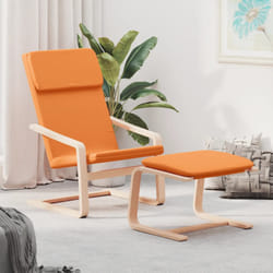 Sedia Relax con Poggiapiedi Giallo Scuro in Tessutocod mxl 76284