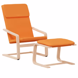 Sedia Relax con Poggiapiedi Giallo Scuro in Tessutocod mxl 76284