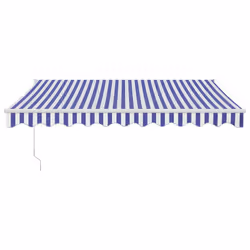 TendaSole Retrattile Blu e Bianca 3x2,5 m Tessuto e Alluminiocod mxl 100216 - Vista aggiuntiva 3