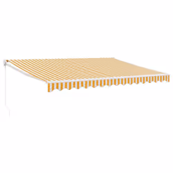 TendaRetrattile Gialla e Bianca 4,5x3 m in Tessuto e Alluminiocod mxl 77308 - Vista aggiuntiva 2