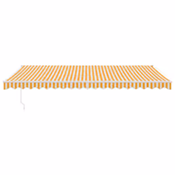 TendaSole Retrattile Gialla e Bianca 5x3 m Tessuto e Alluminiocod mxl 100222 - Vista aggiuntiva 3