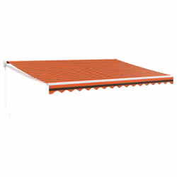 TendaSole Retrattile Arancione Marrone 4x3m Tessuto Alluminiocod mxl 76253 - Vista aggiuntiva 2