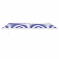 Tendada Sole Retrattile Blu e Bianca 5x3 m Tessuto e Alluminiocod mxl 69601 - Vista aggiuntiva 3