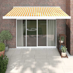 TendaRetrattile Gialla e Bianca 3,5x2,5 m Tessuto e Alluminiocod mxl 93608