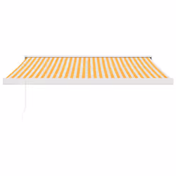 TendaRetrattile Gialla e Bianca 3,5x2,5 m Tessuto e Alluminiocod mxl 93608 - Vista aggiuntiva 3