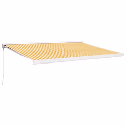 TendaSole Retrattile Gialla e Bianca 4x3 m Tessuto e Alluminiocod mxl 69602 - Vista aggiuntiva 2