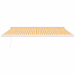 TendaSole Retrattile Gialla e Bianca 4x3 m Tessuto e Alluminiocod mxl 69602 - Vista aggiuntiva 3