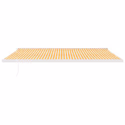 TendaSole Retrattile Gialla e Bianca 5x3 m Tessuto e Alluminiocod mxl 117558 - Vista aggiuntiva 3