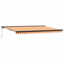 TendaSole Retrattile Gialla e Bianca 4x3 m Tessuto e Alluminiocod mxl 93610 - Vista aggiuntiva 2