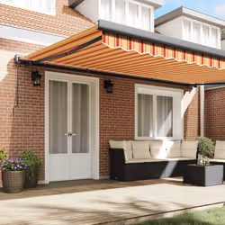 TendaRetrattile Gialla e Bianca 4,5x3 m in Tessuto e Alluminiocod mxl 69605 - Vista aggiuntiva 3