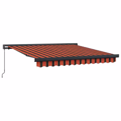 TendaRetrattile Arancione Marrone 3,5x2,5m Tessuto e Alluminiocod mxl 69607 - Vista aggiuntiva 2