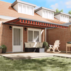TendaSole Retrattile Arancione Marrone 4x3m Tessuto Alluminiocod mxl 117562 - Vista aggiuntiva 3
