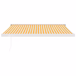 TendaRetrattile Gialla e Bianca 3,5x2,5 m Tessuto e Alluminiocod mxl 117568 - Vista aggiuntiva 3