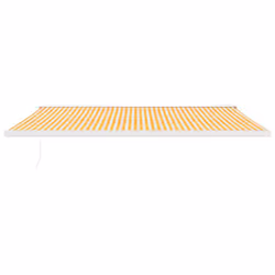TendaSole Retrattile Gialla e Bianca 5x3 m Tessuto e Alluminiocod mxl 93619 - Vista aggiuntiva 3