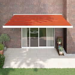 Vidaxl - Tenda Sole Retrattile Arancione Marrone 4x3m Tessuto Alluminio