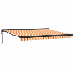 TendaSole Retrattile Gialla e Bianca 4x3 m Tessuto e Alluminiocod mxl 93625 - Vista aggiuntiva 2
